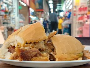 Mercadão da Lapa, saunduíche de pernil