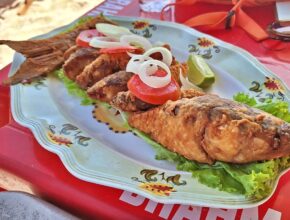 Praia do Sudoeste, peixe frito, São Pedro d´Aldeia