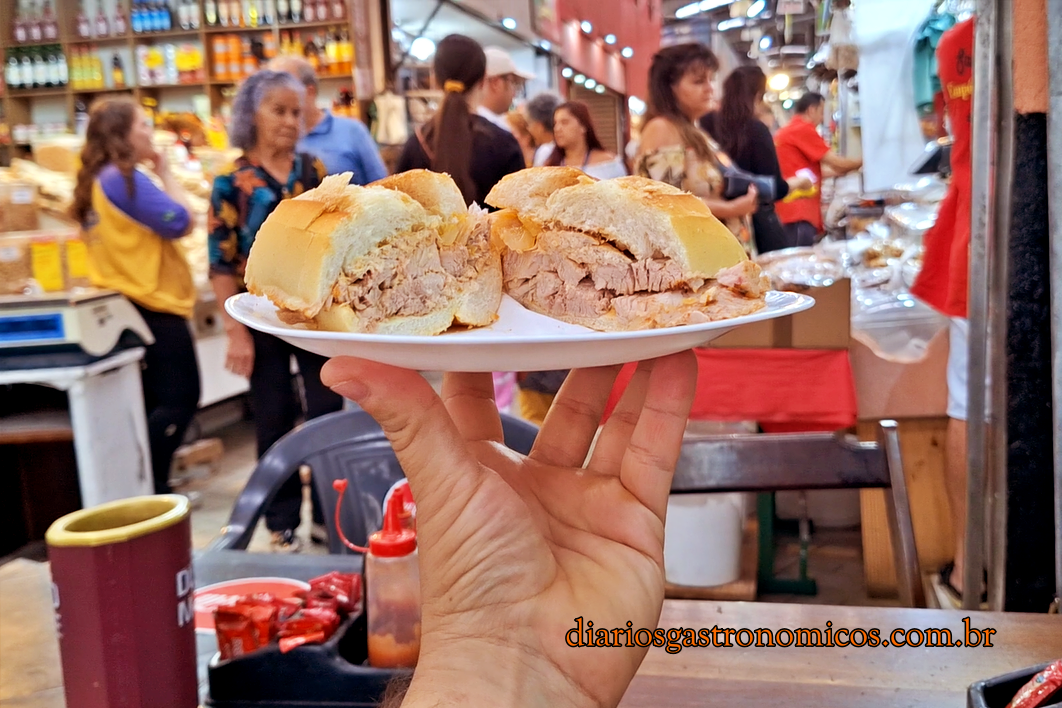 Sanduíche de pernil, Mercado da Lapa, Recanto da Lapa, sanduíches de pernil